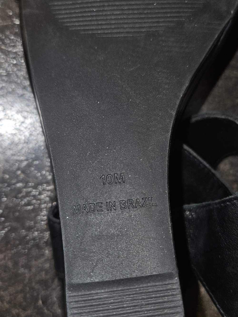 💝2/$10💝Steve Madden Black Leather Open-Toe Ankle Strap Sandals - Picture 5 of 5